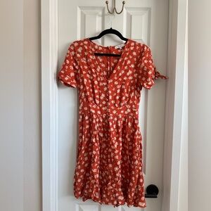 Madewell Floral Red Mini Dress